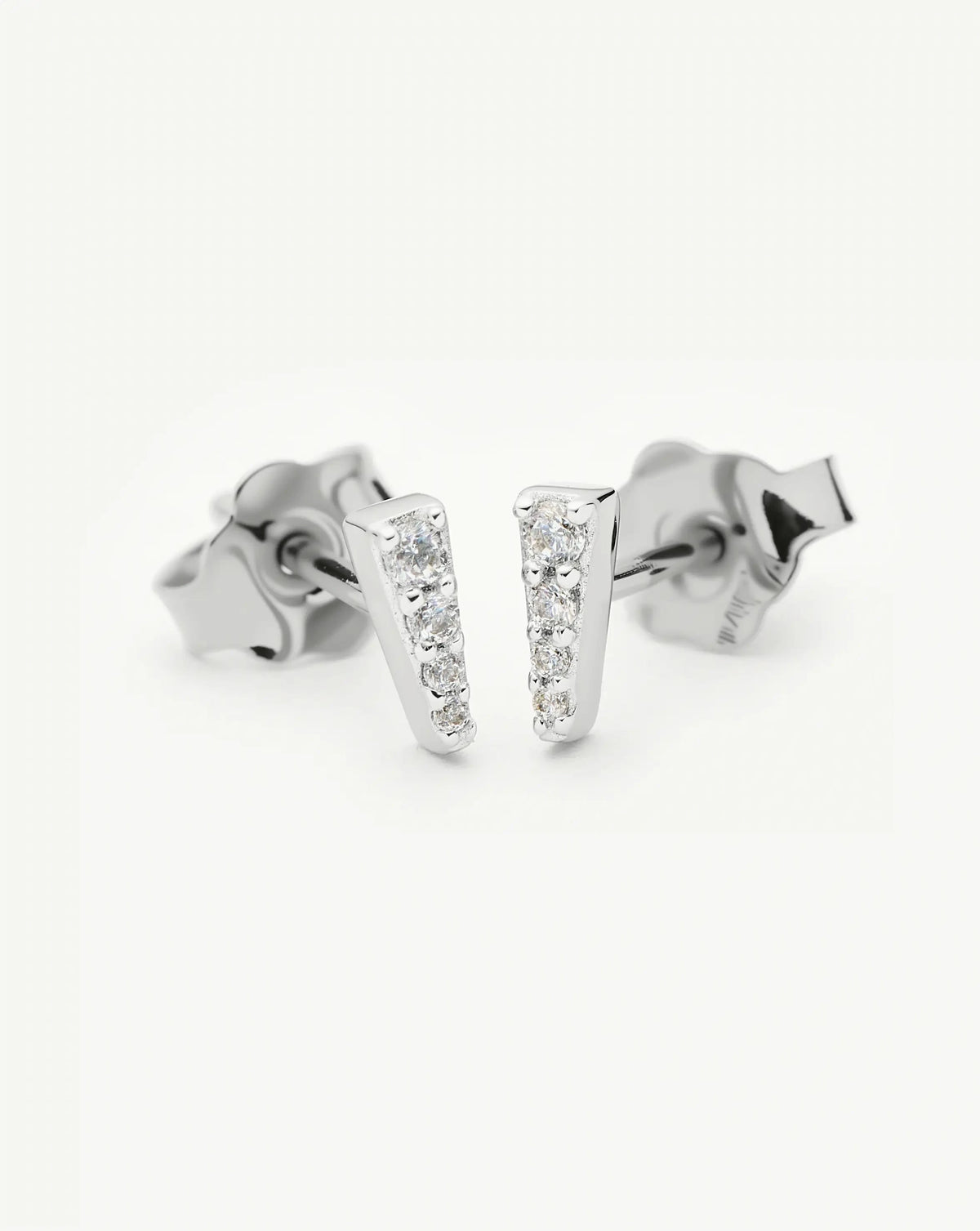 Pavé Spike Stud Earrings | Silver Plated/Cubic Zirconia Earrings Missoma