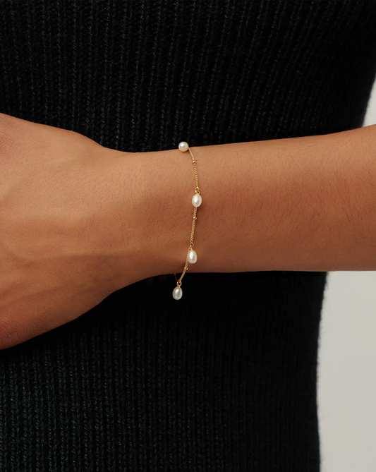 Pearl Baya Baroque Chain Bracelet | 18ct Gold Vermeil/Pearl Bracelets Missoma