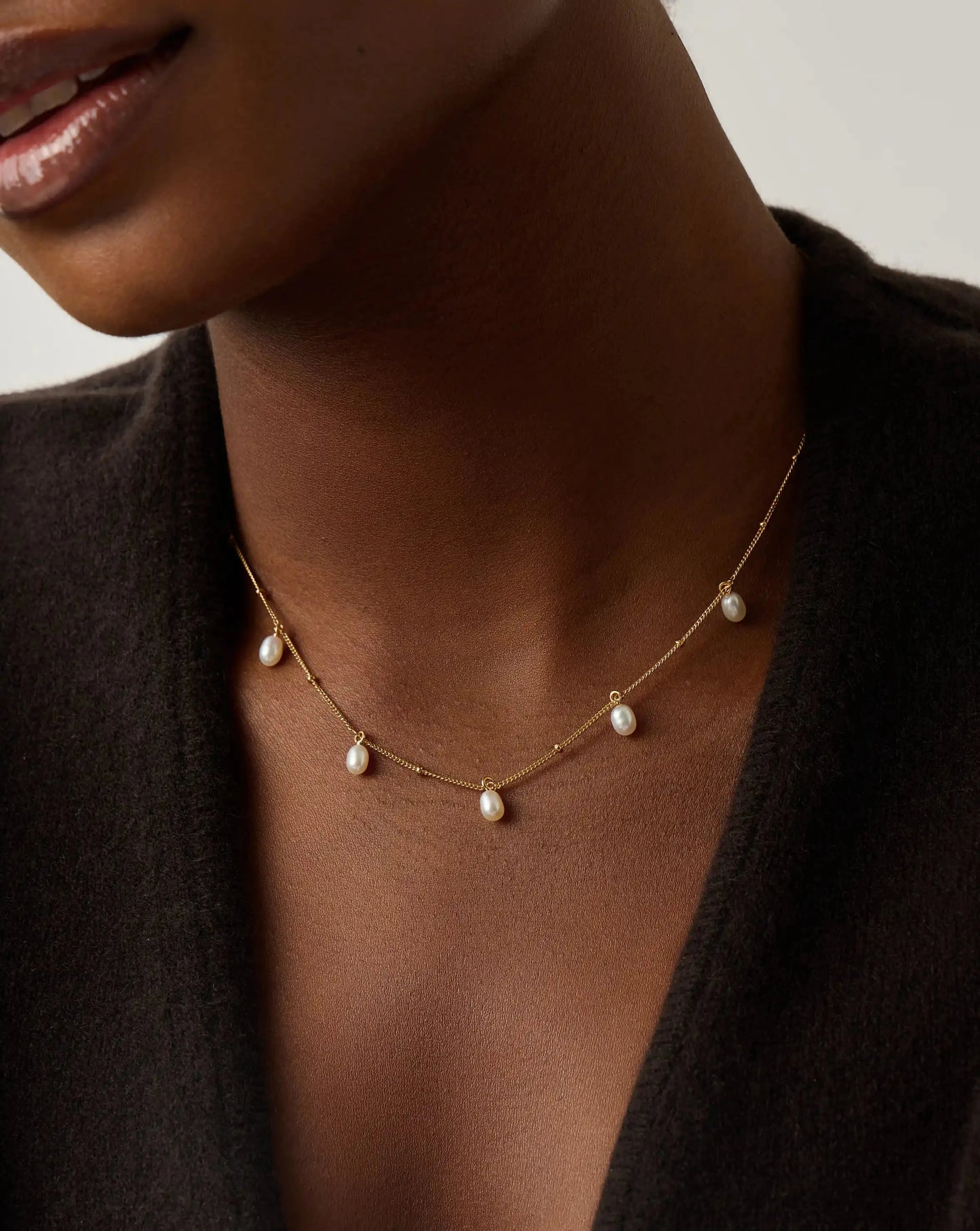 Pearl Baya Baroque Chain Choker | 18ct Gold Vermeil/Pearl Necklaces Missoma