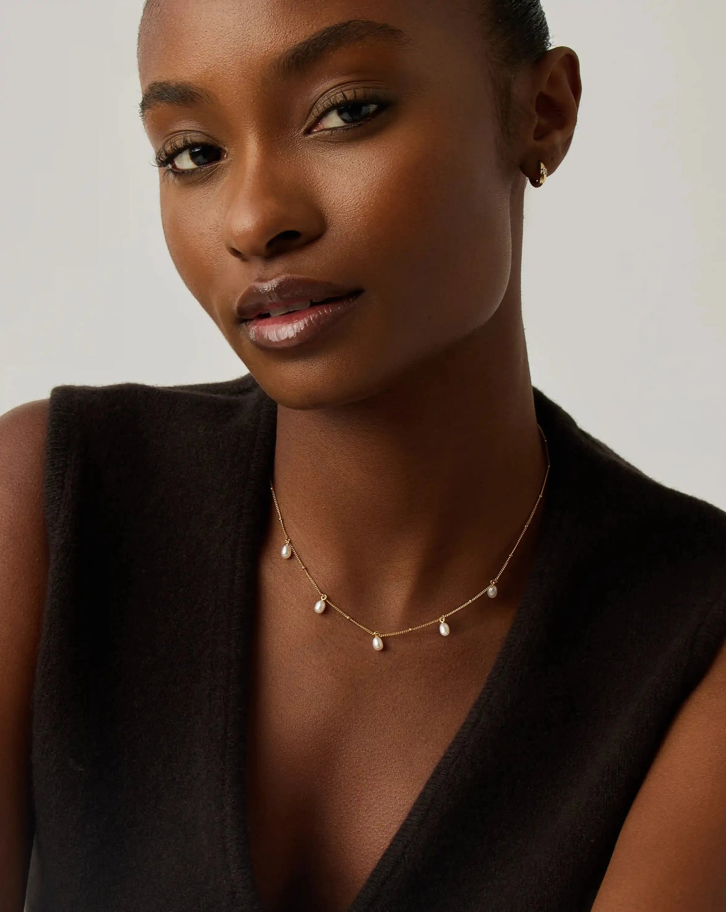 Pearl Baya Baroque Chain Choker | 18ct Gold Vermeil/Pearl Necklaces Missoma