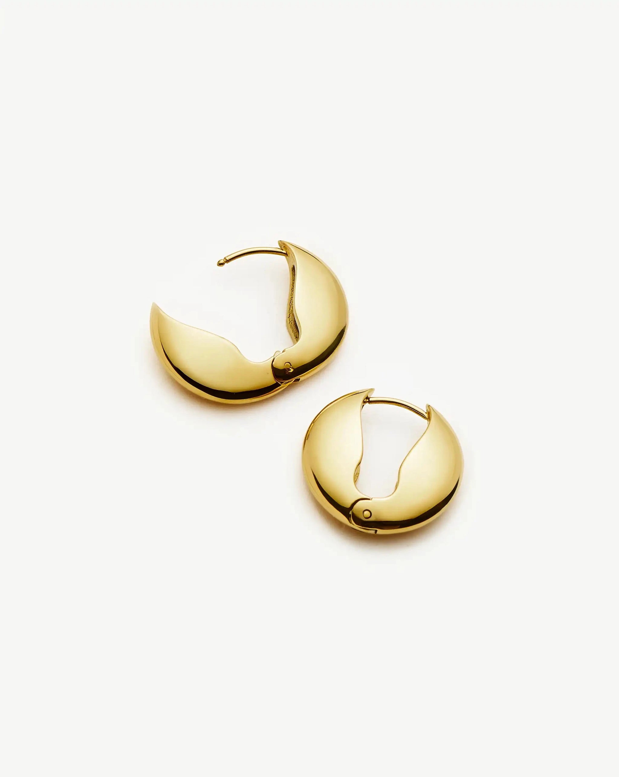 Pebble Hinged Hoop Earrings | 18ct Gold Plated Earrings Missoma