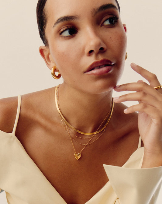 Puffy Heart Pendant Necklace | 18ct Gold Plated Necklaces Missoma