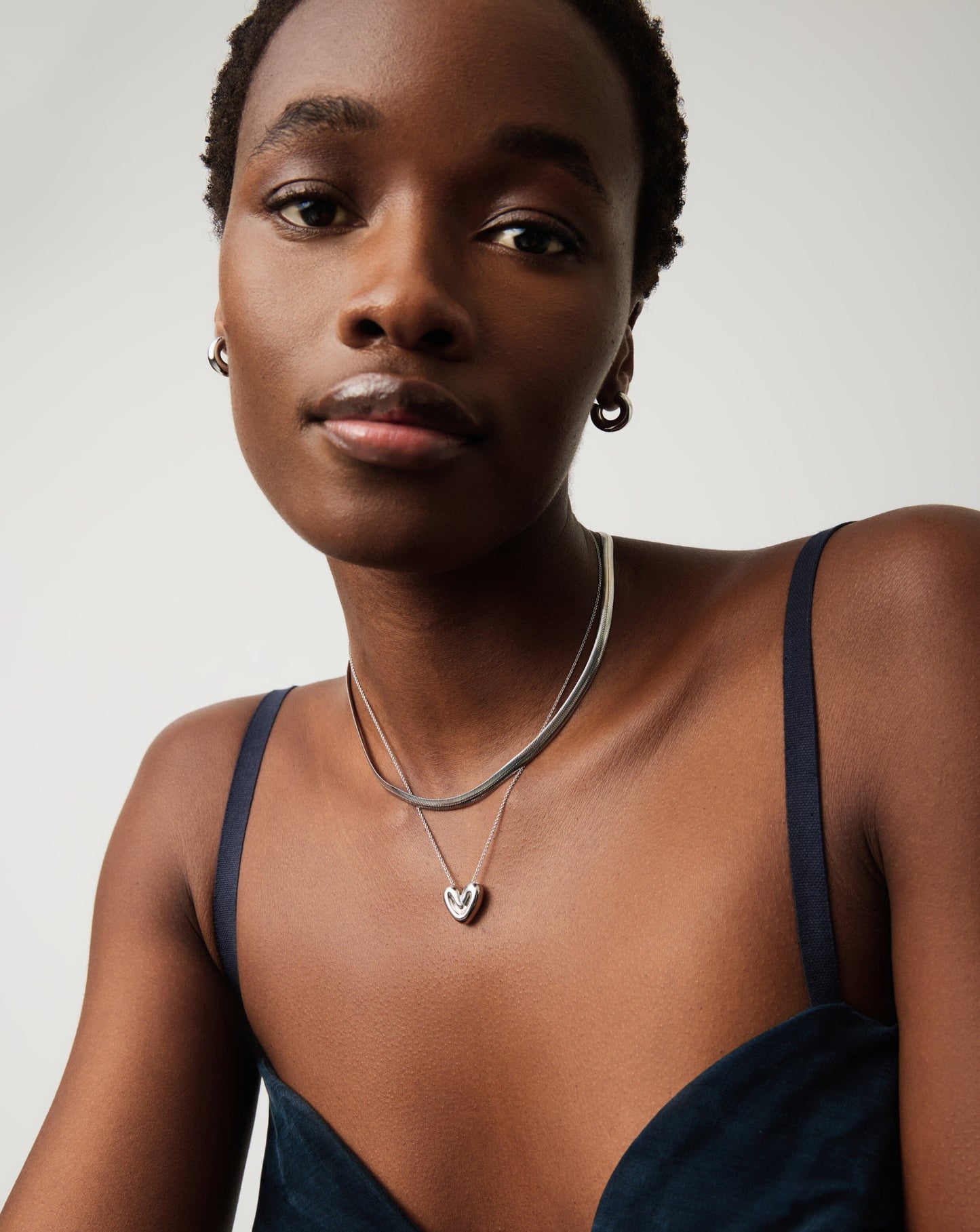 Puffy Heart Pendant Necklace | Silver Plated Necklaces Missoma