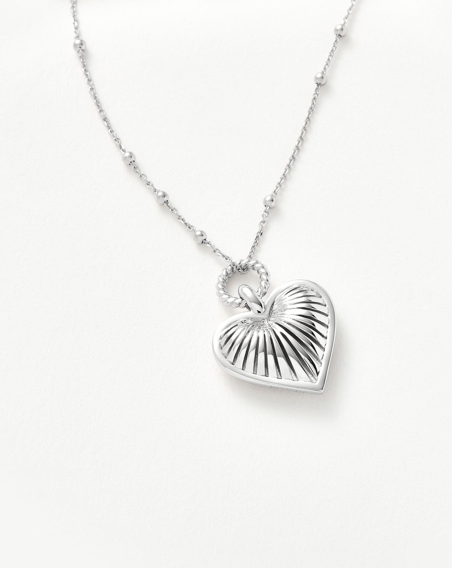 Ridge Heart Charm Necklace Necklaces Missoma