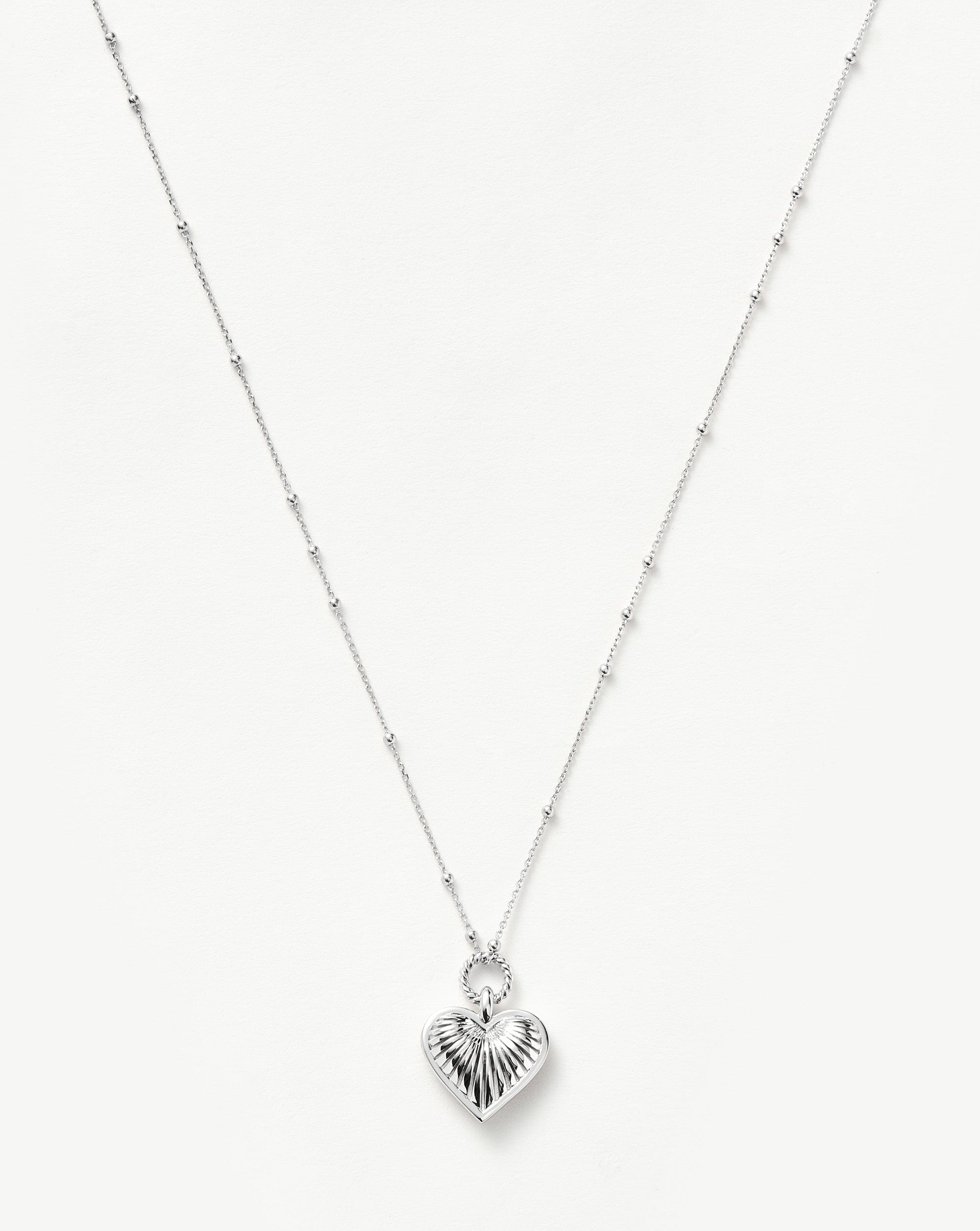 Ridge Heart Charm Necklace Necklaces Missoma