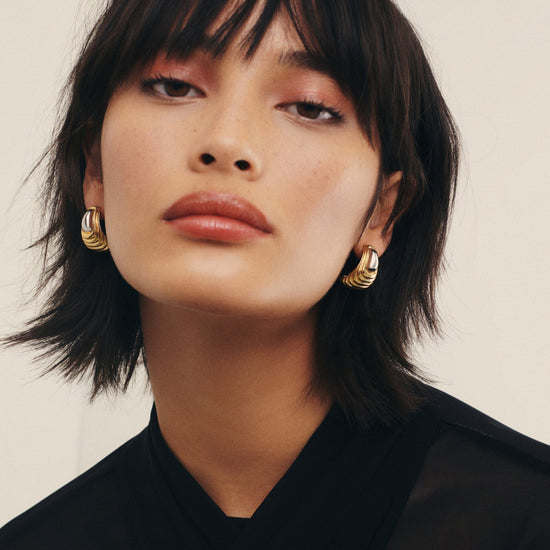 Ridge Oversized Stud Earrings Earrings Missoma