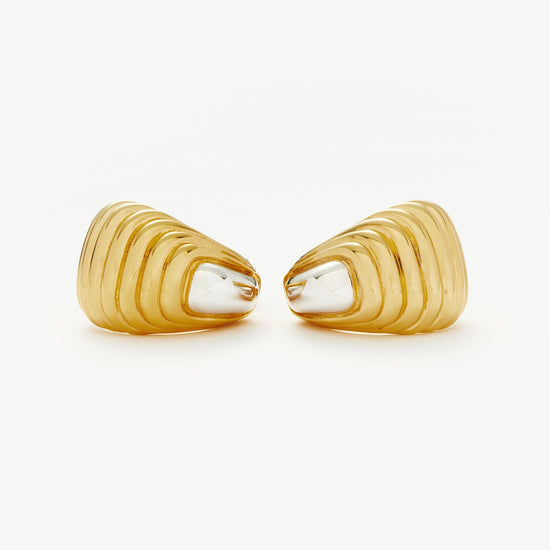 Ridge Oversized Stud Earrings | Mixed Metal Earrings Missoma