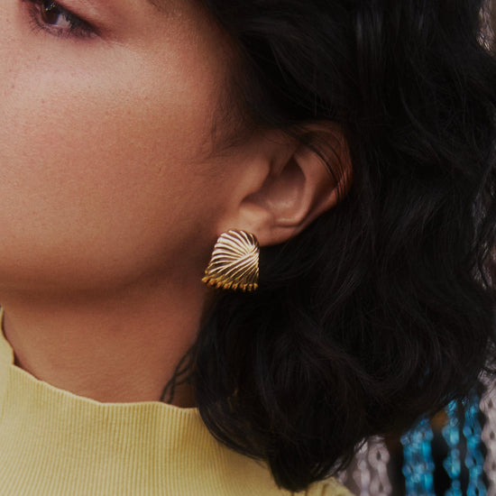 Ripple Oversized Stud Earrings Earrings Missoma