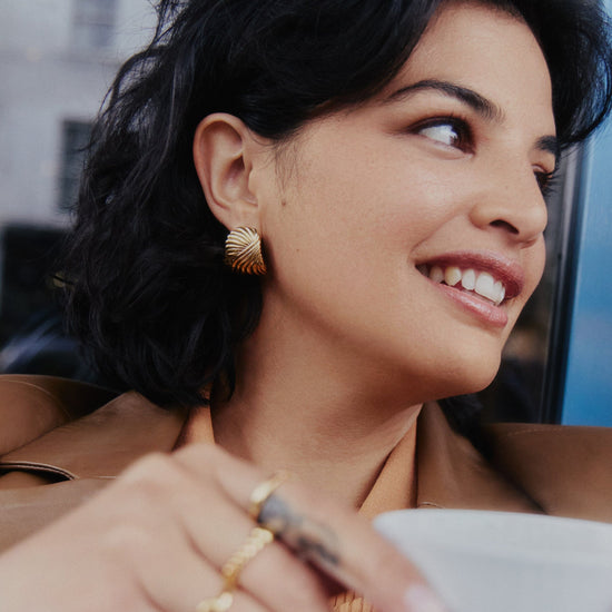 Ripple Oversized Stud Earrings Earrings Missoma
