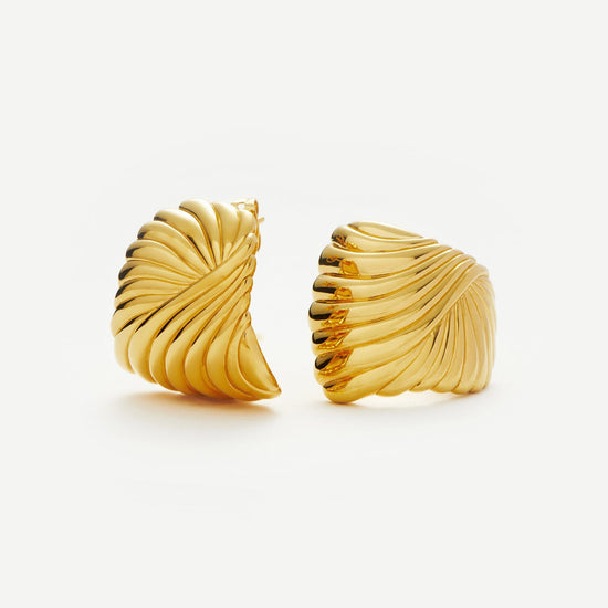 Ripple Oversized Stud Earrings Earrings Missoma