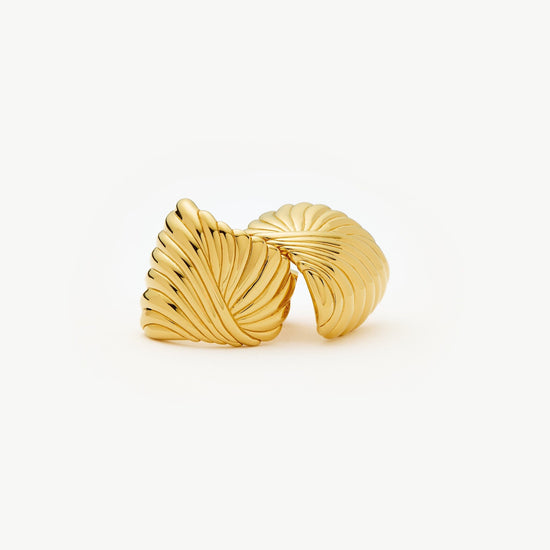 Ripple Stud Earrings | 18ct Gold Plated Earrings Missoma
