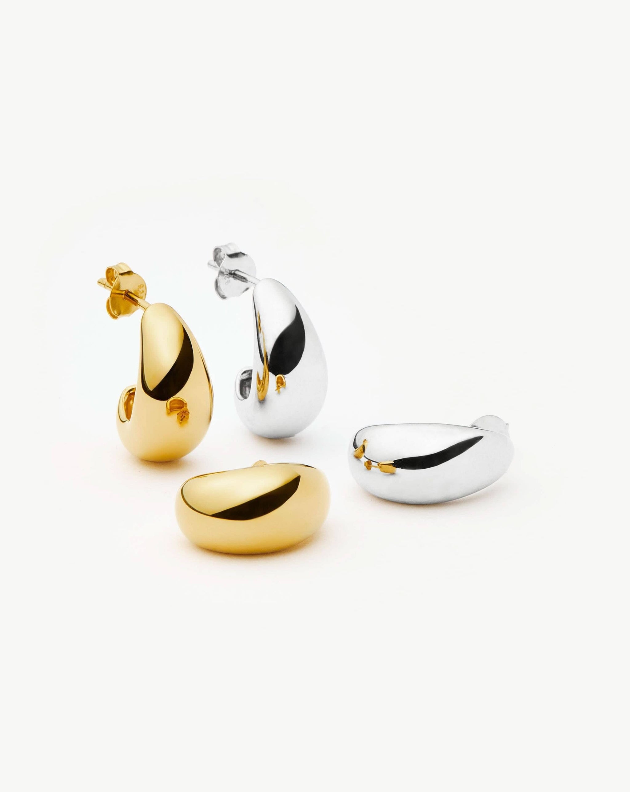 Savi Dome Mini Hoop Earring Set | Mixed Metal Layering Sets Missoma