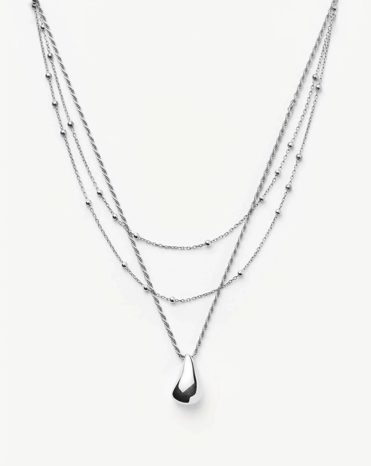 Savi Droplet Pendant & Double Necklace Set | Sterling Silver Necklaces Missoma