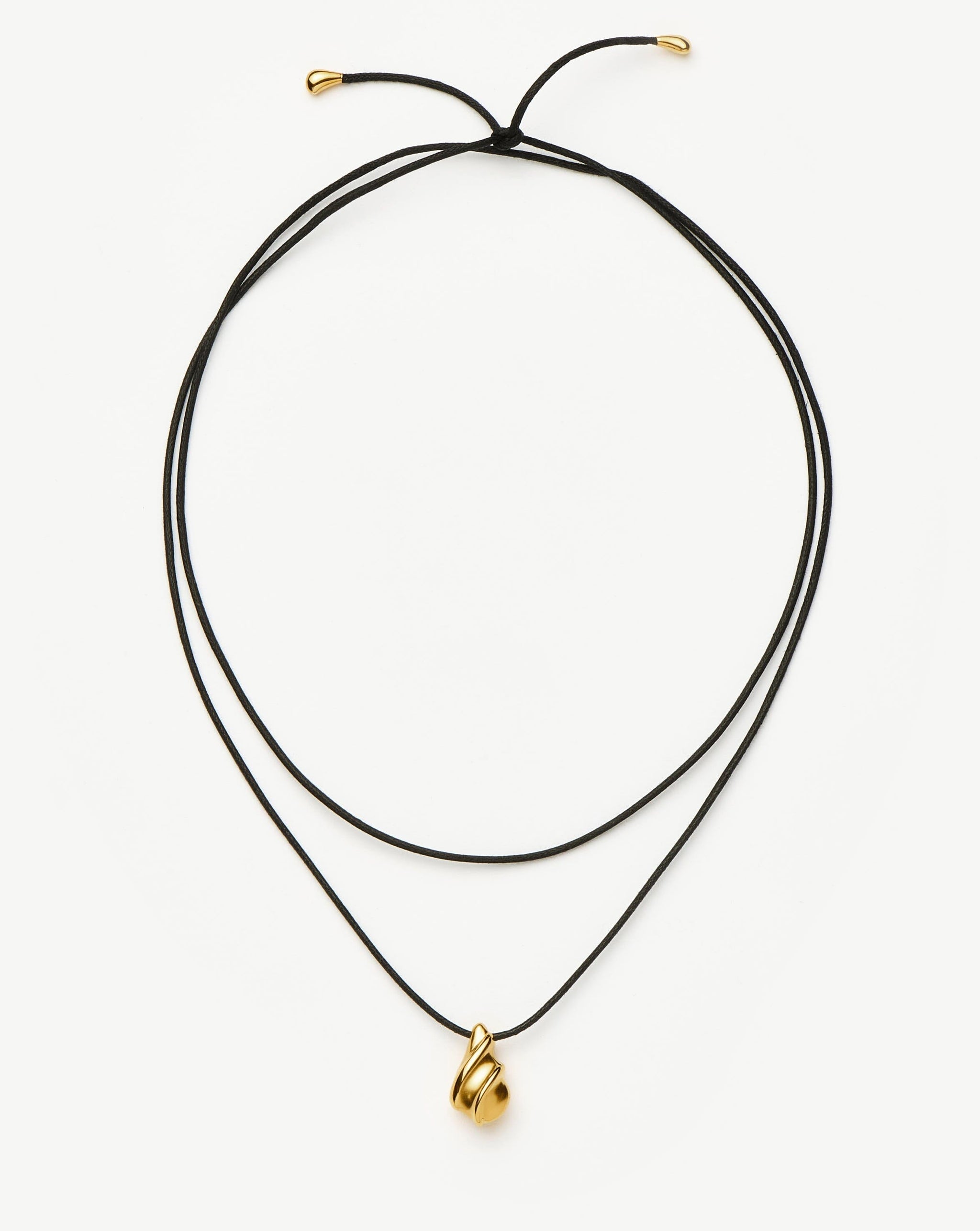 Savi Ridge Droplet Pendant Cord Necklace | 18ct Gold Plated Necklaces Missoma