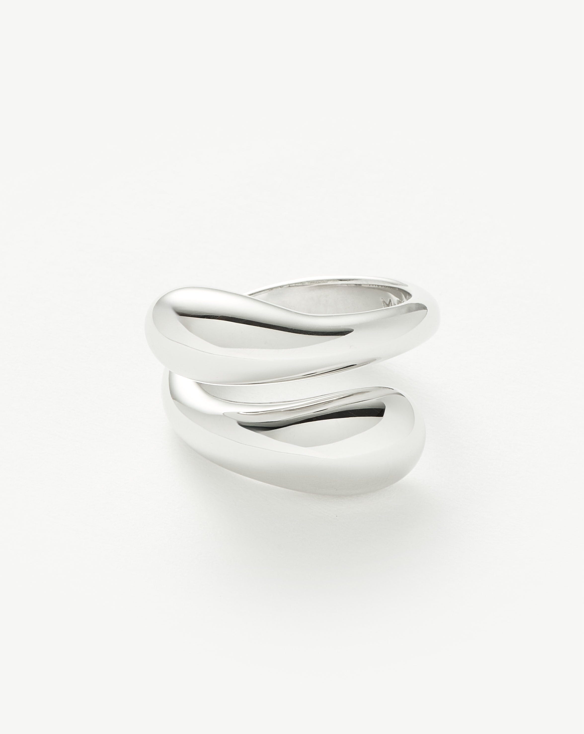 Savi Sculptural Crossover Ring | Sterling Silver Rings Missoma 