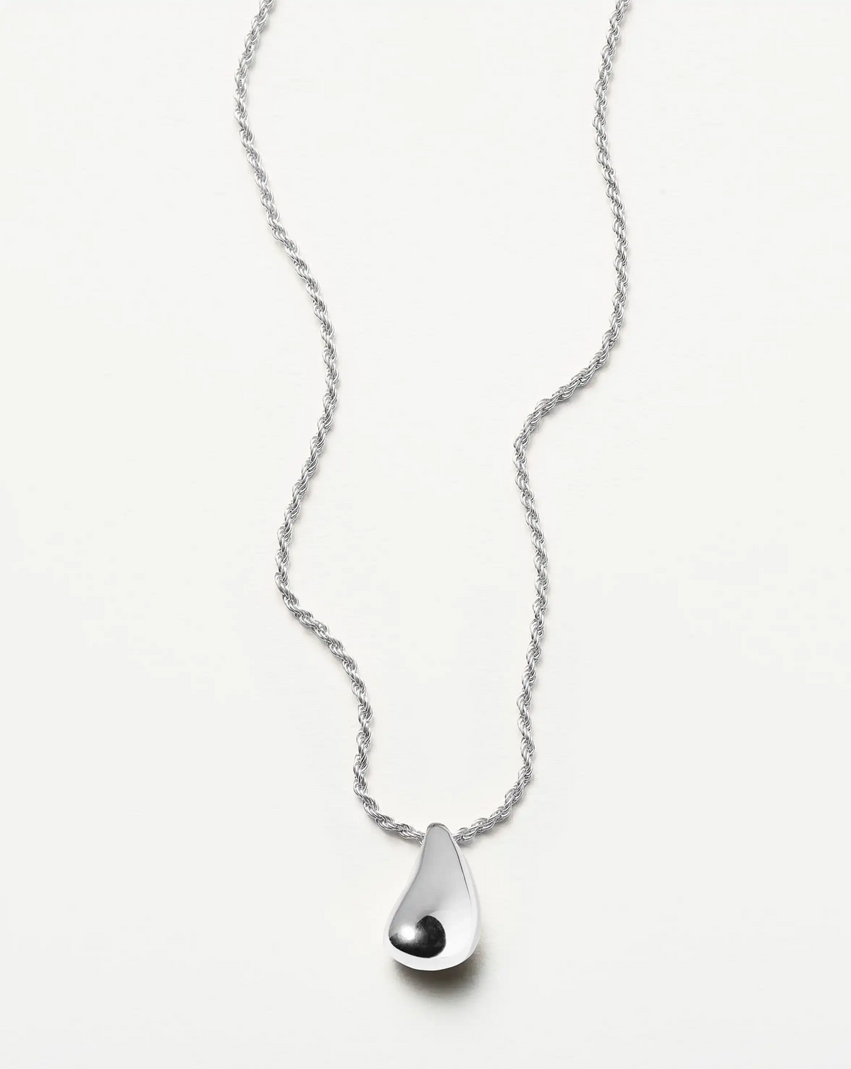 Savi Sculptural Droplet Pendant Necklace | Sterling Silver Necklaces Missoma