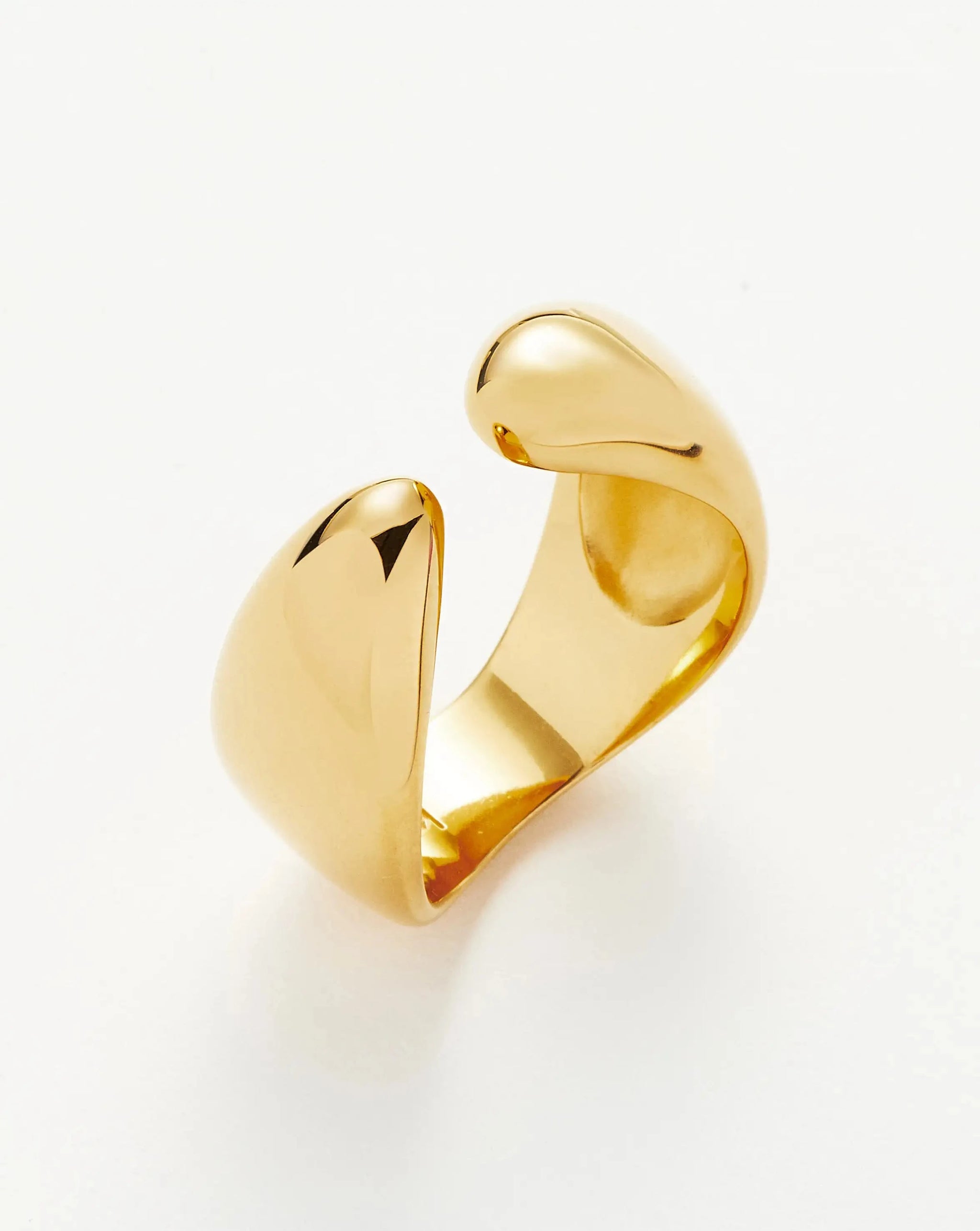 Savi Sculptural Open Stacking Ring | 18ct Gold Plated Rings Missoma