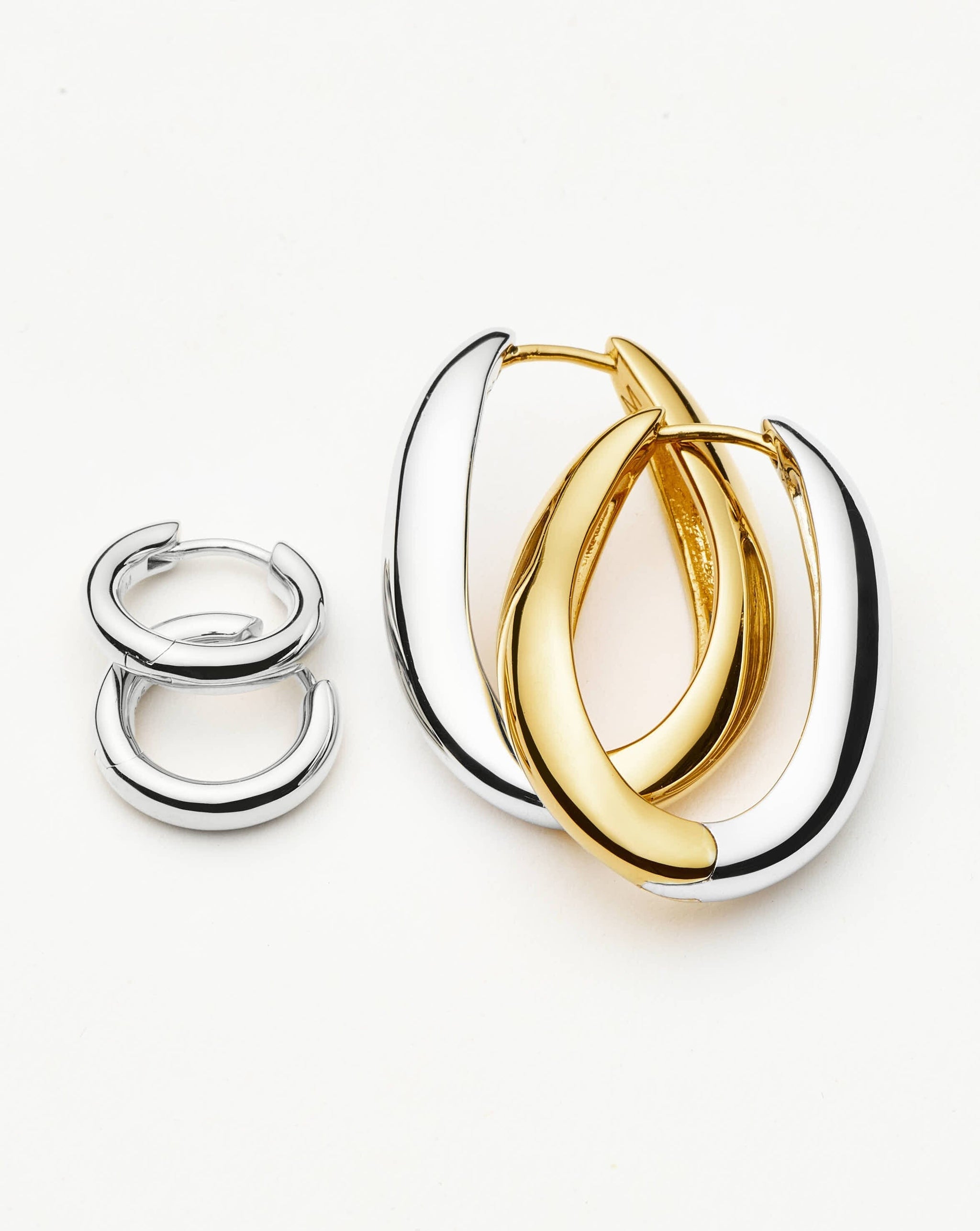 Savi Signature Hoop Set | Silver/Mixed Metal Layering Sets Missoma