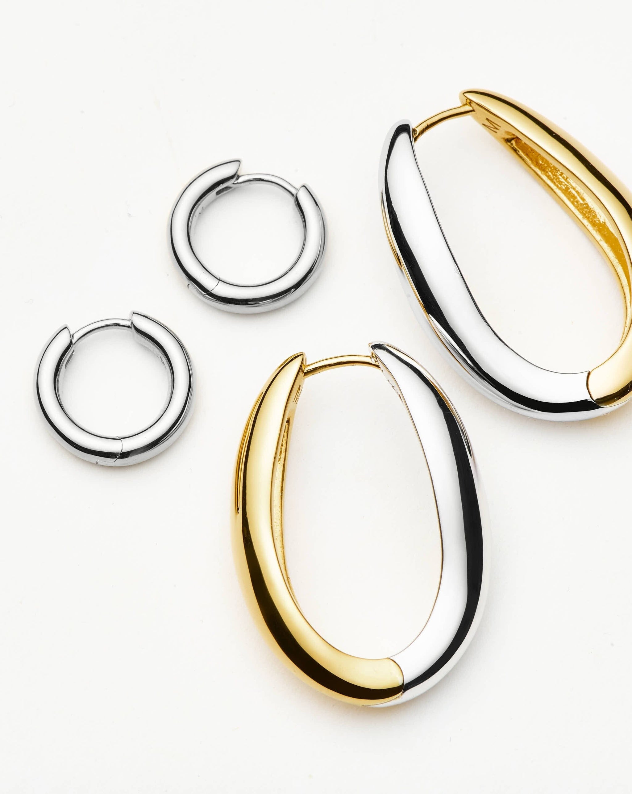 Savi Signature Hoop Set | Silver/Mixed Metal Layering Sets Missoma