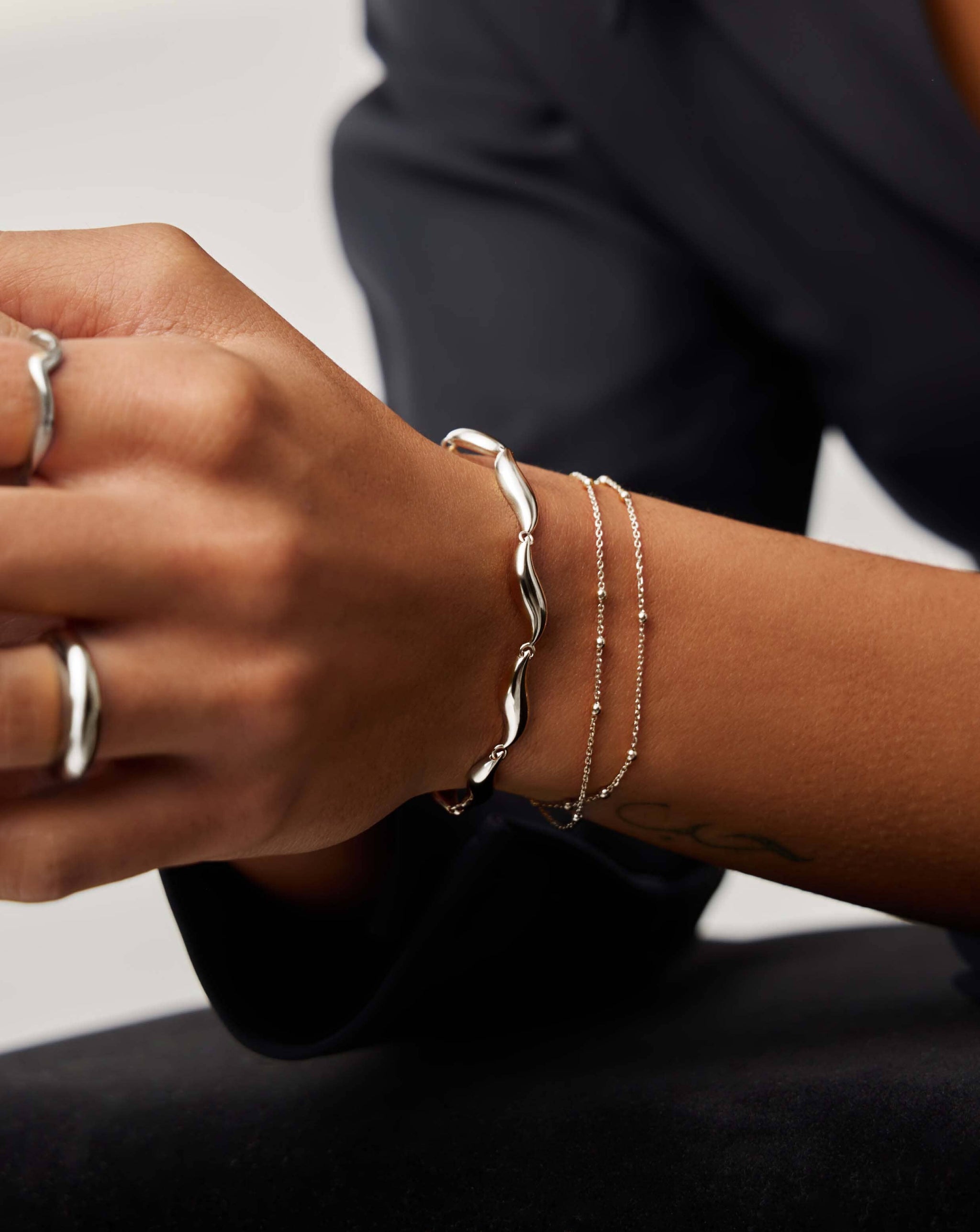 Savi Signature Link Chain Bracelet | Silver Plated Bracelets Missoma