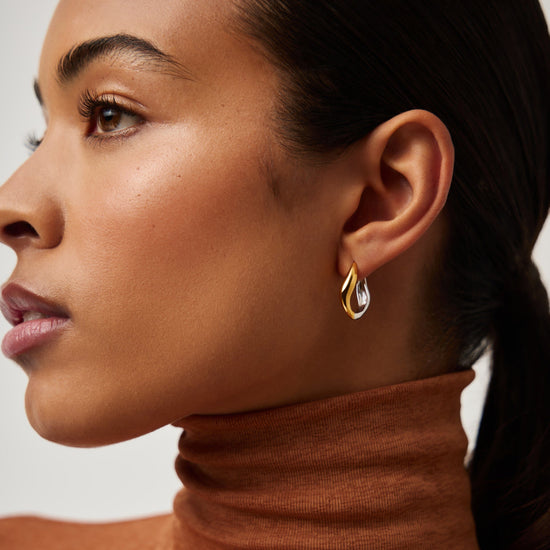 Savi Signature Small Hoop Earrings | Mix Metal Earrings Missoma