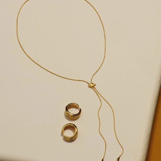 Savi Slider Lariat Chain Necklace | 18ct Gold Vermeil Necklaces Missoma