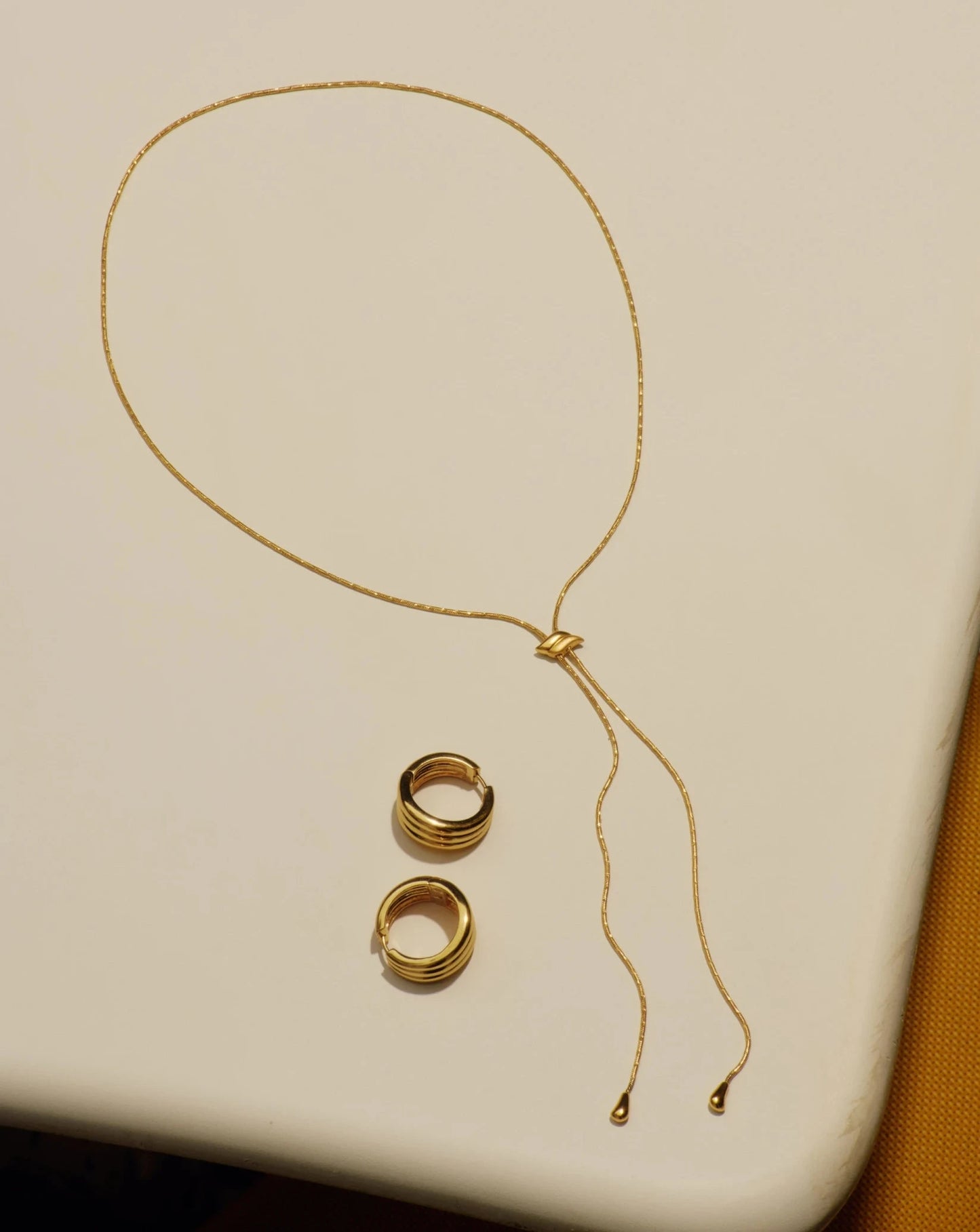 Savi Slider Lariat Chain Necklace | 18ct Gold Vermeil Necklaces Missoma