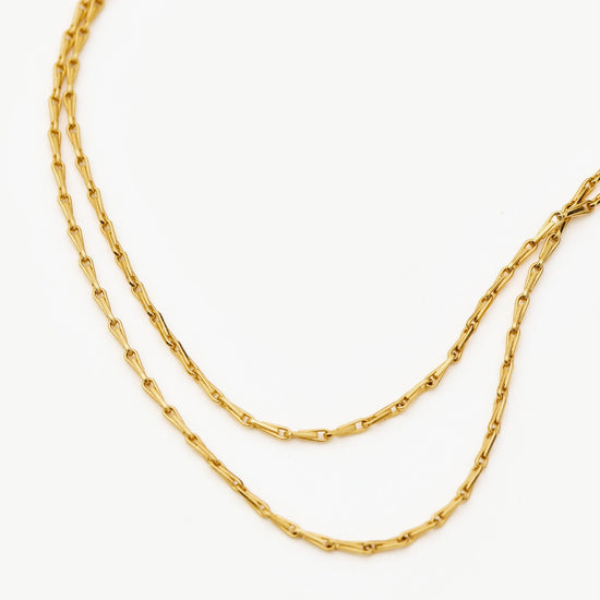 Savi Twisted Double Chain Necklace | 18ct Gold Plated Necklaces Missoma