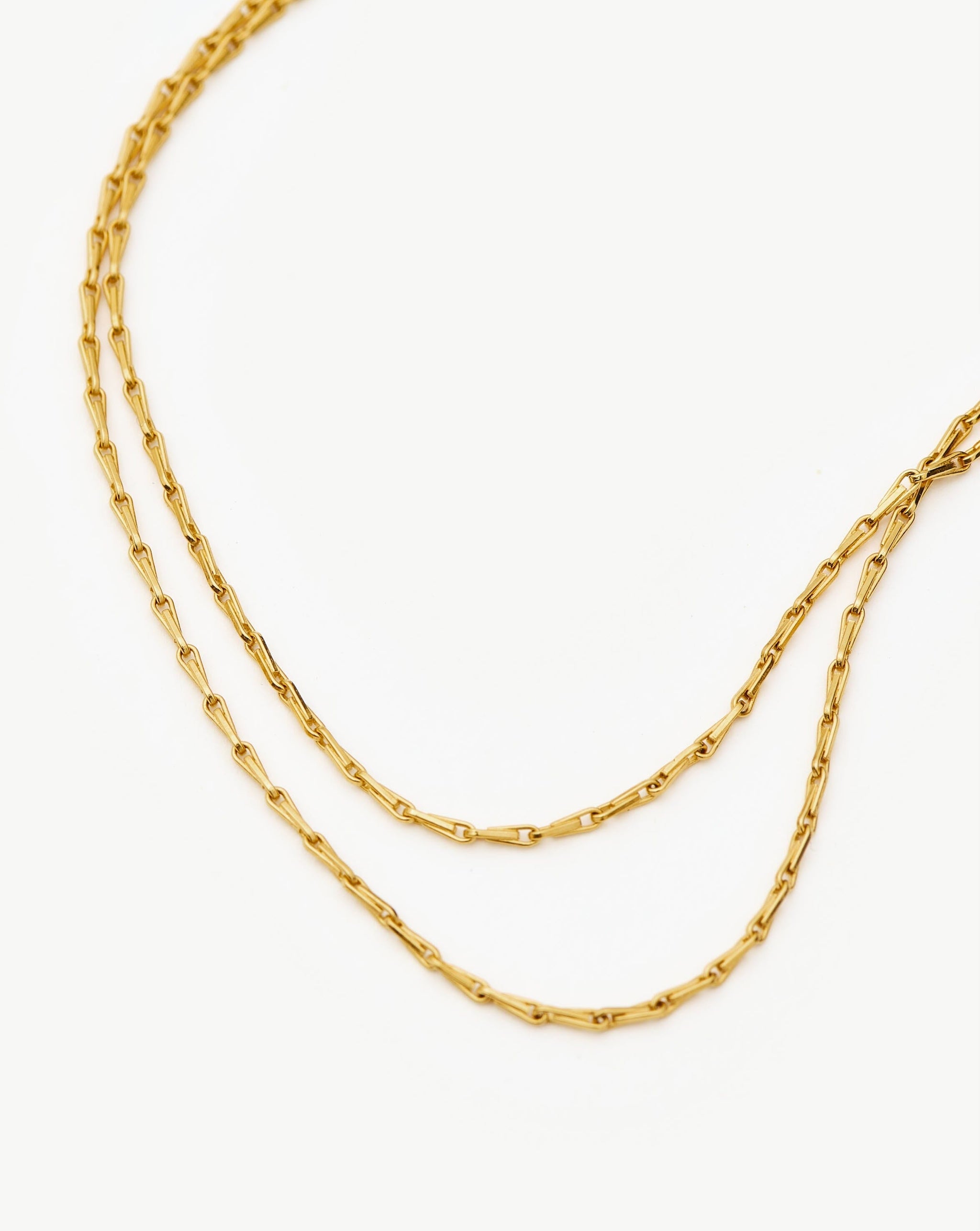 Savi Twisted Double Chain Necklace | 18ct Gold Plated Necklaces Missoma