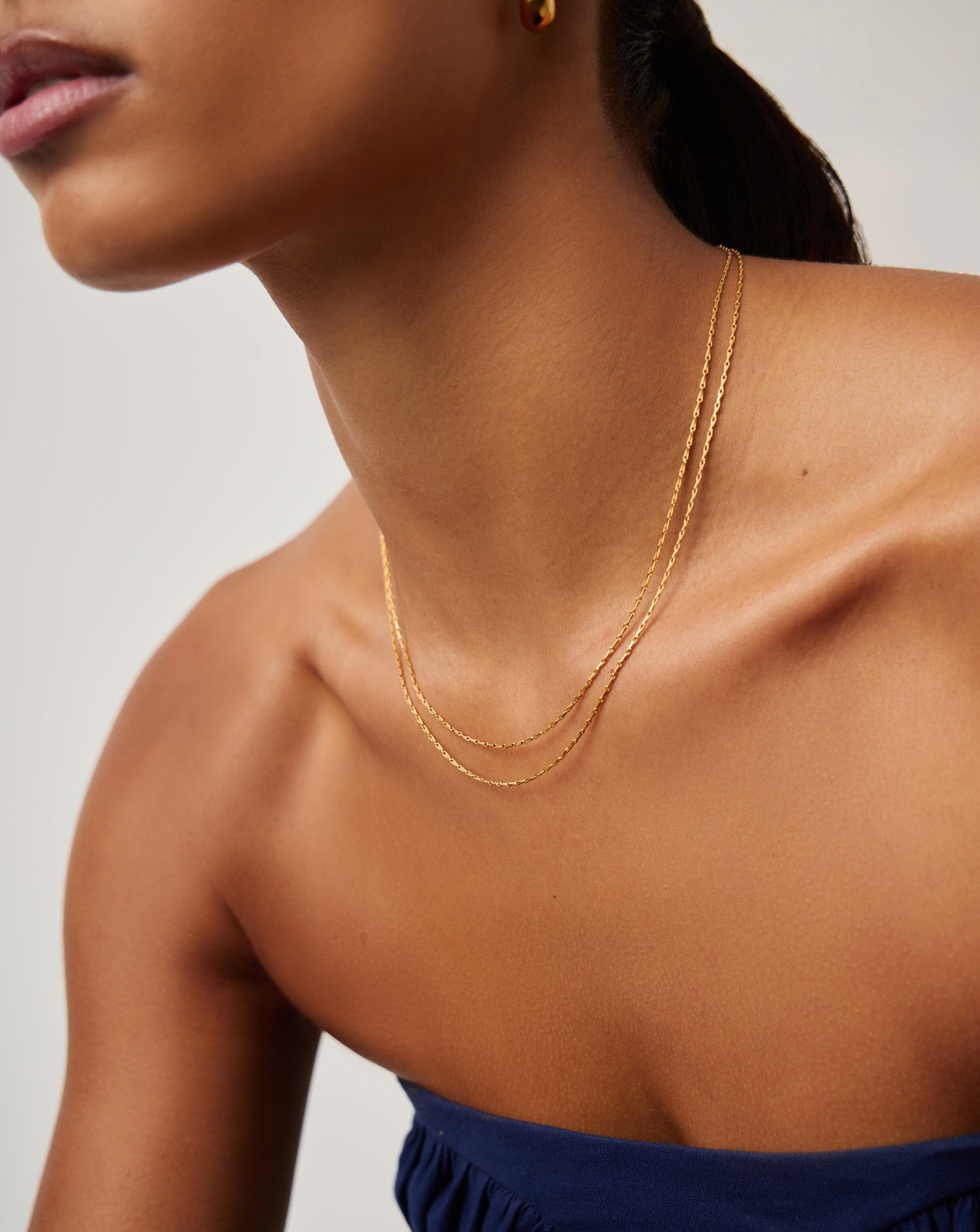 Savi Twisted Double Chain Necklace | 18ct Gold Plated Necklaces Missoma