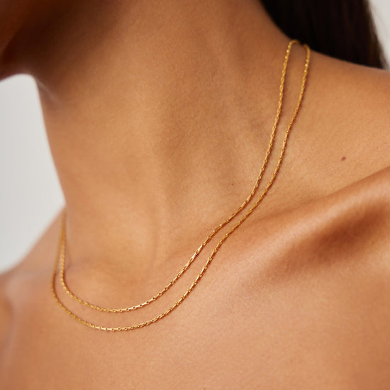 Savi Twisted Double Chain Necklace | 18ct Gold Plated Necklaces Missoma