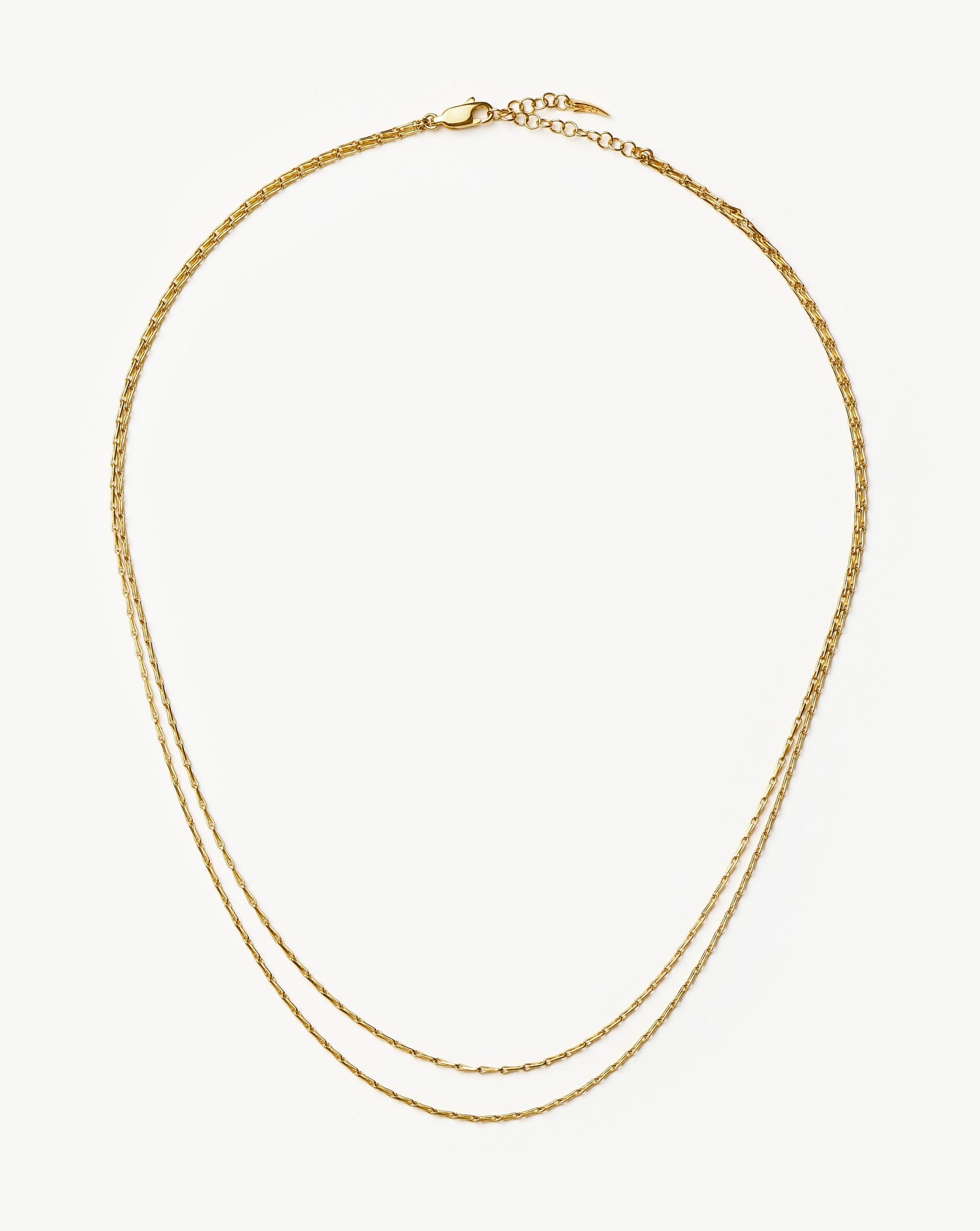Savi Twisted Double Chain Necklace | 18ct Gold Plated Necklaces Missoma