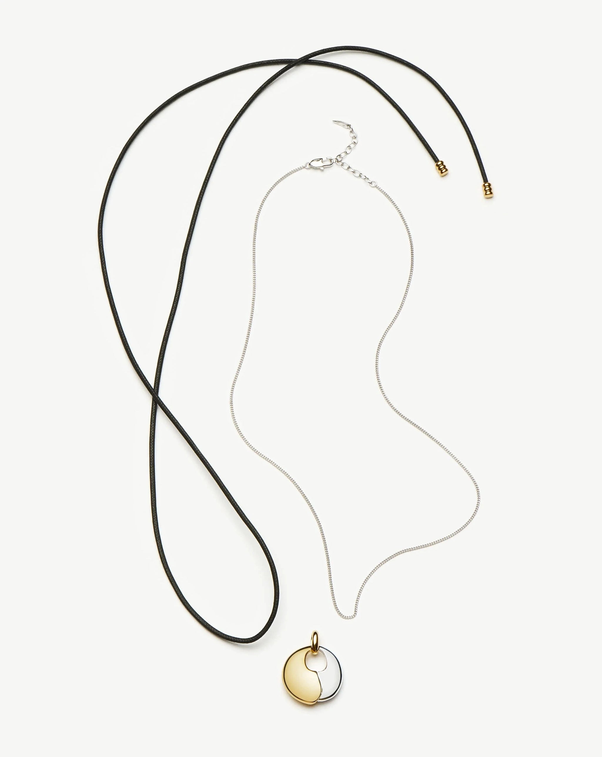 Sculptural Pebble Pendant Necklace Set | Mixed Metal Necklaces Missoma