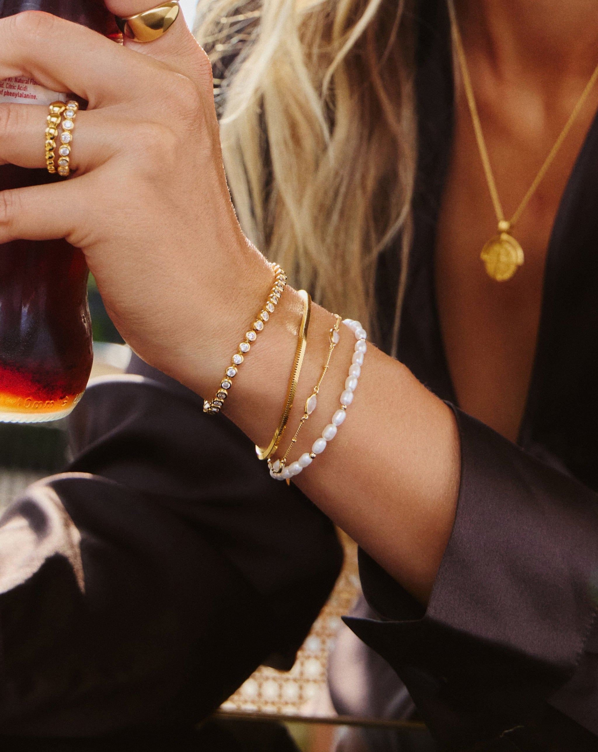 Seed Pearl Beaded Bracelet | 18ct Gold Plated/Pearl Bracelets Missoma