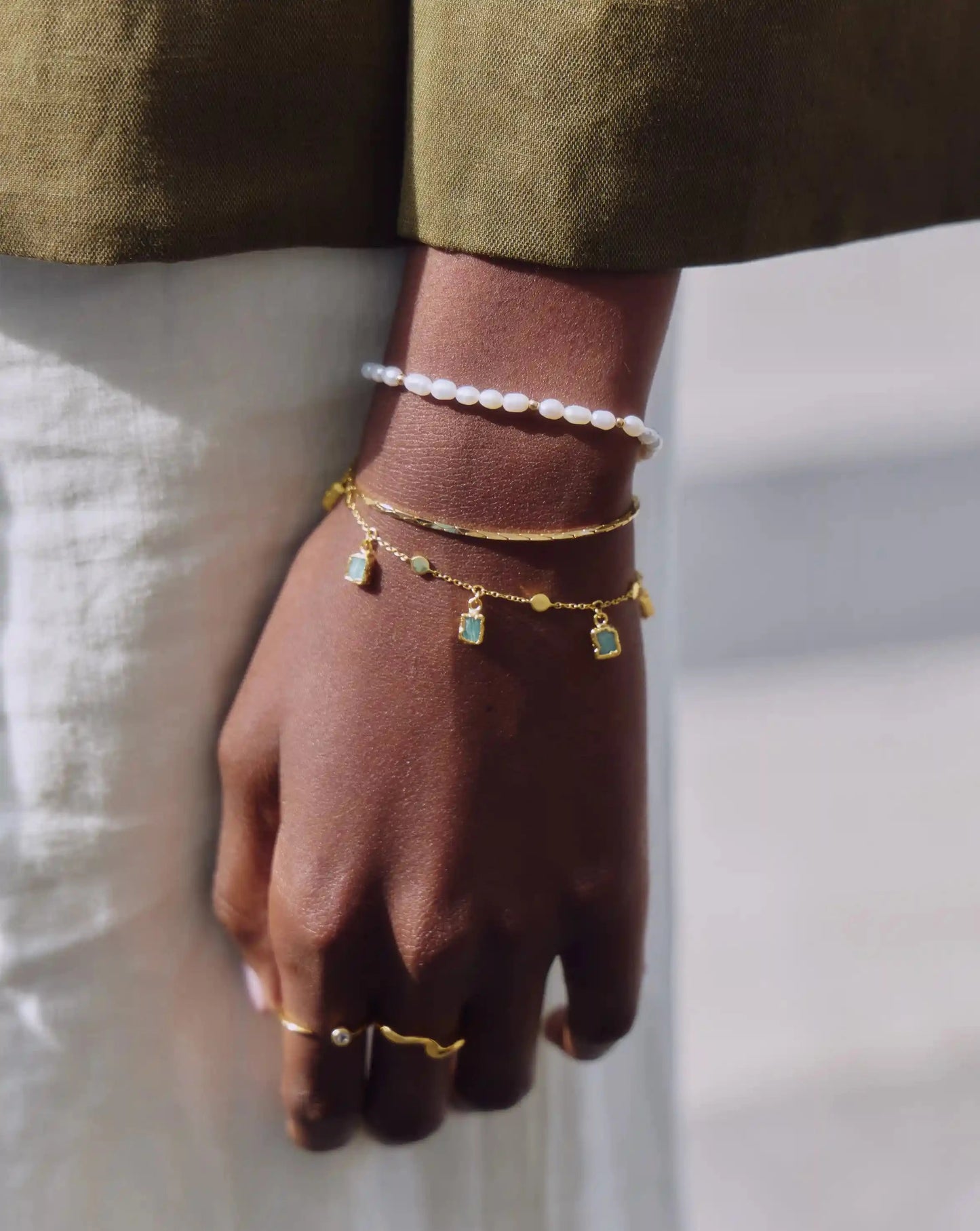 Seed Pearl Beaded Bracelet | 18ct Gold Plated/Pearl Bracelets Missoma
