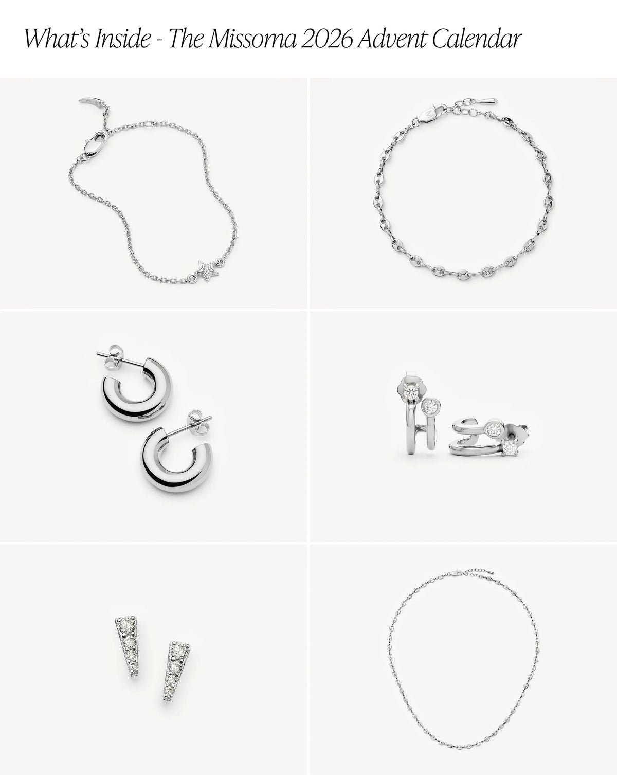 Silver Jewellery Advent Calendar | Silver Plated Advent Calendar Missoma