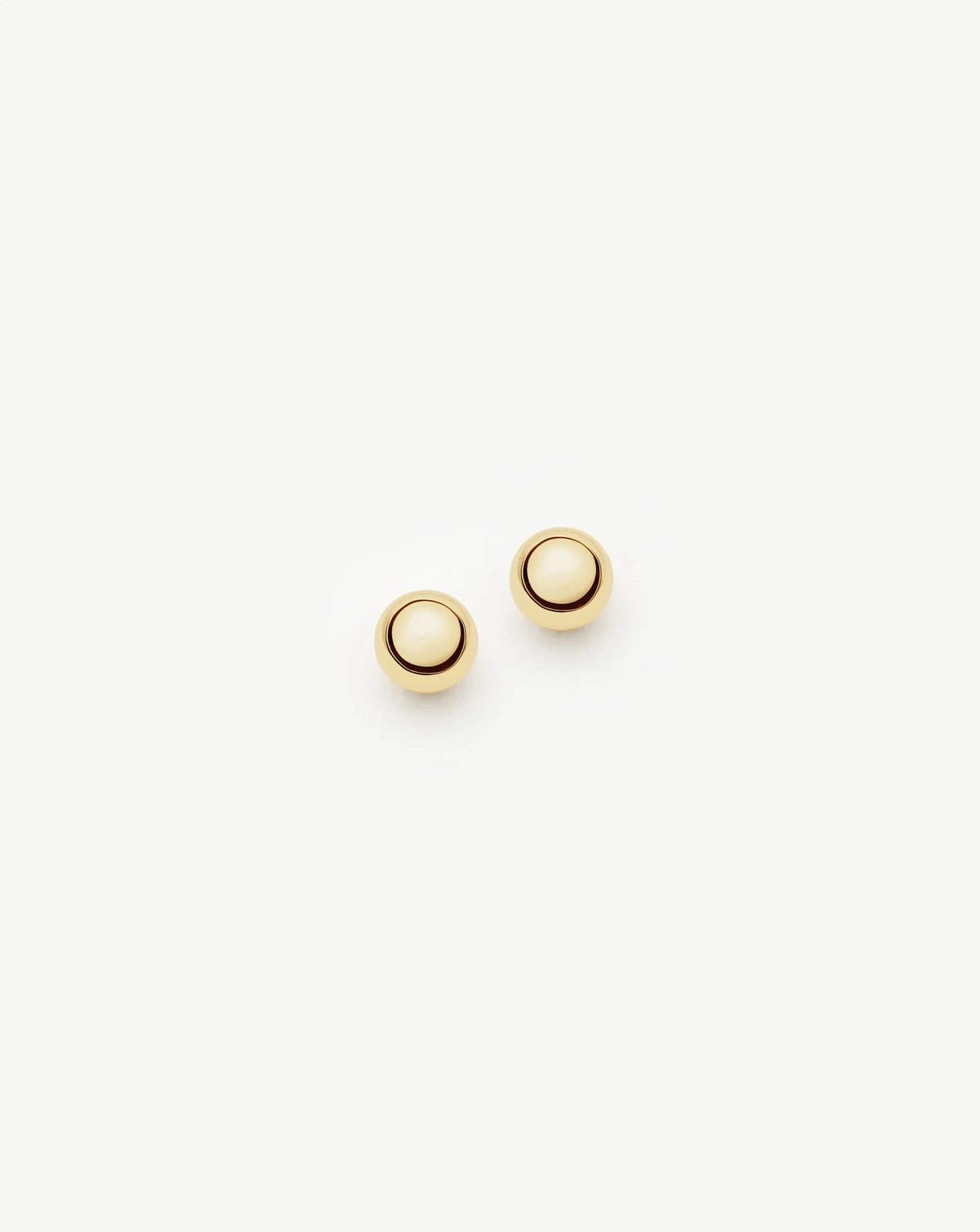 Solid Gold Classic Stud Earrings | 9ct Solid Yellow Gold Earrings Missoma