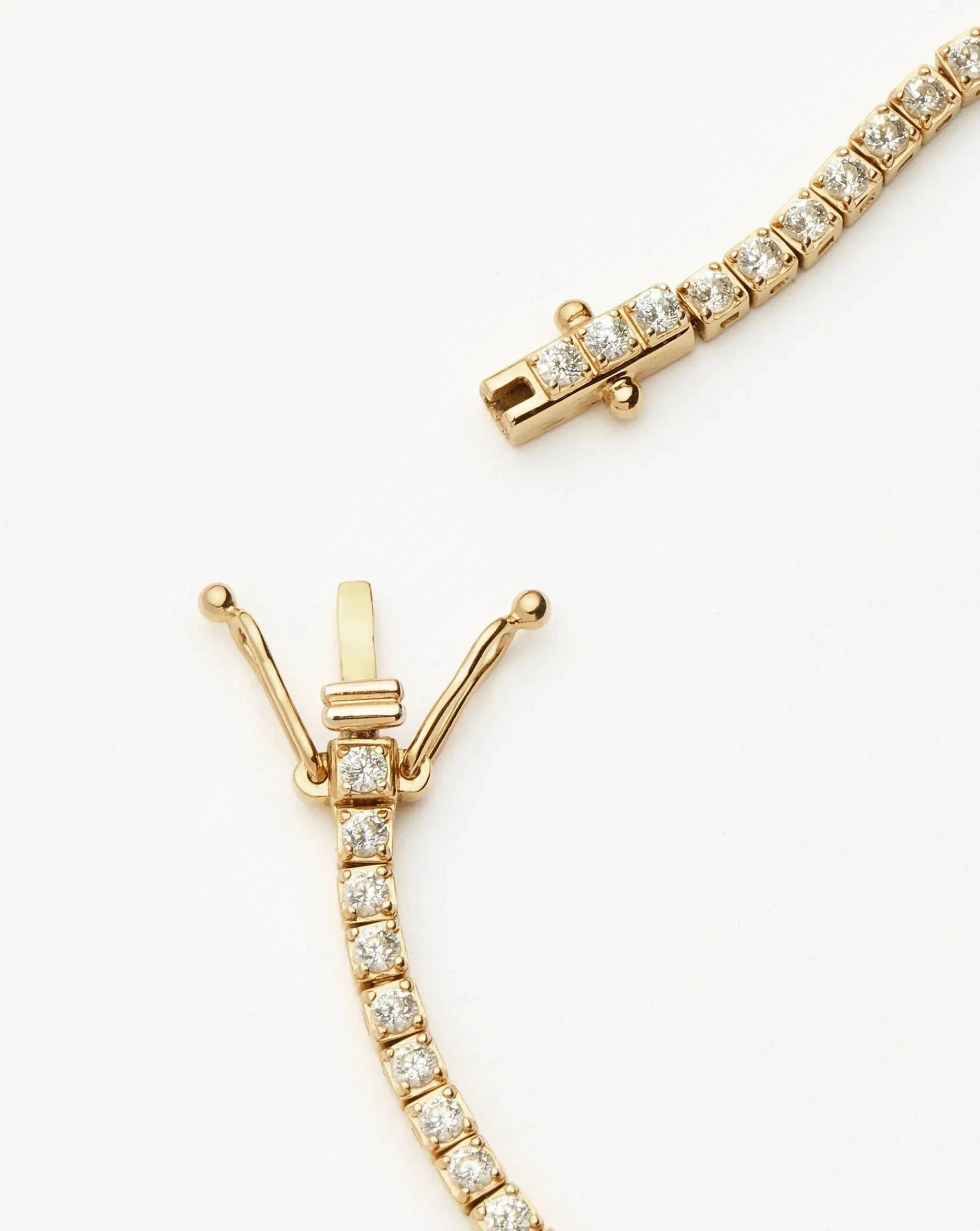 Solid Gold Diamond Tennis Bracelet | 14ct Solid Gold Lab Grown Diamonds Bracelets Missoma