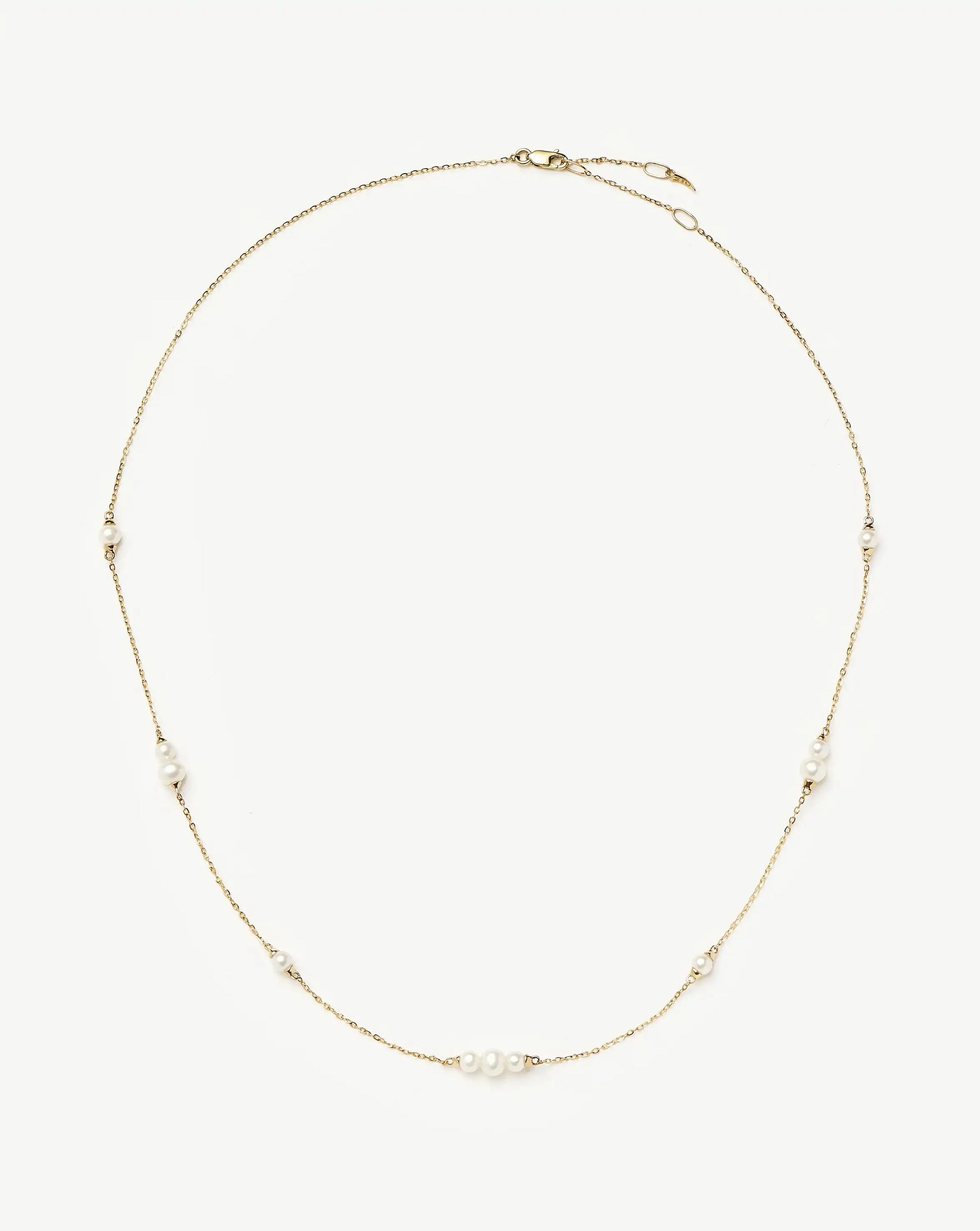 Solid Gold Pearl Chain Necklace | 14ct Solid Gold/Pearl Necklaces Missoma