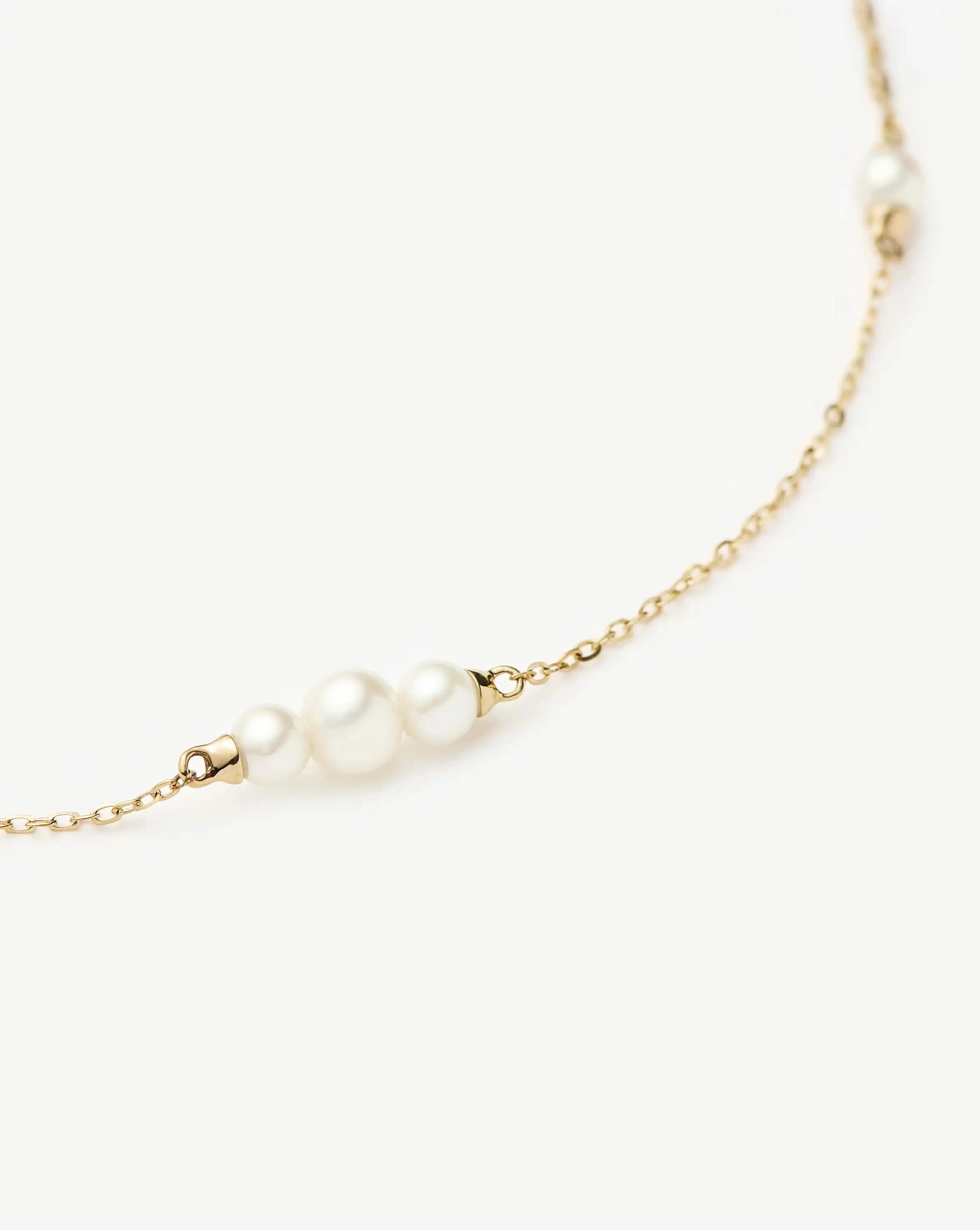 Solid Gold Pearl Chain Necklace | 14ct Solid Gold/Pearl Necklaces Missoma