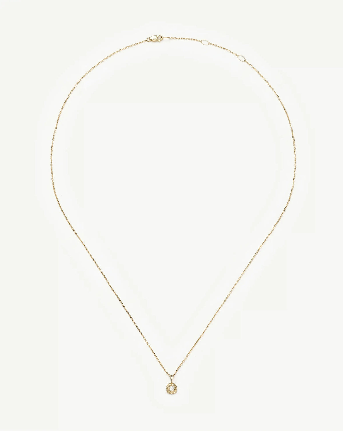 Solid Gold Sapphire Baya Pendant Necklace | 9ct Solid Yellow Gold/Lab Grown White Sapphire Necklaces Missoma