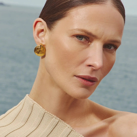 Spiral Detachable Pearl Drop Earrings | 18ct Gold Plated Earrings Missoma