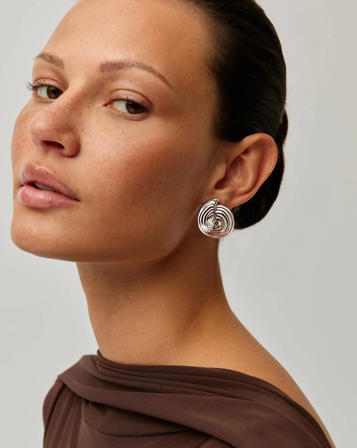 Spiral Interchangeable Pearl Drop Earrings | Silver Plated Earrings Missoma