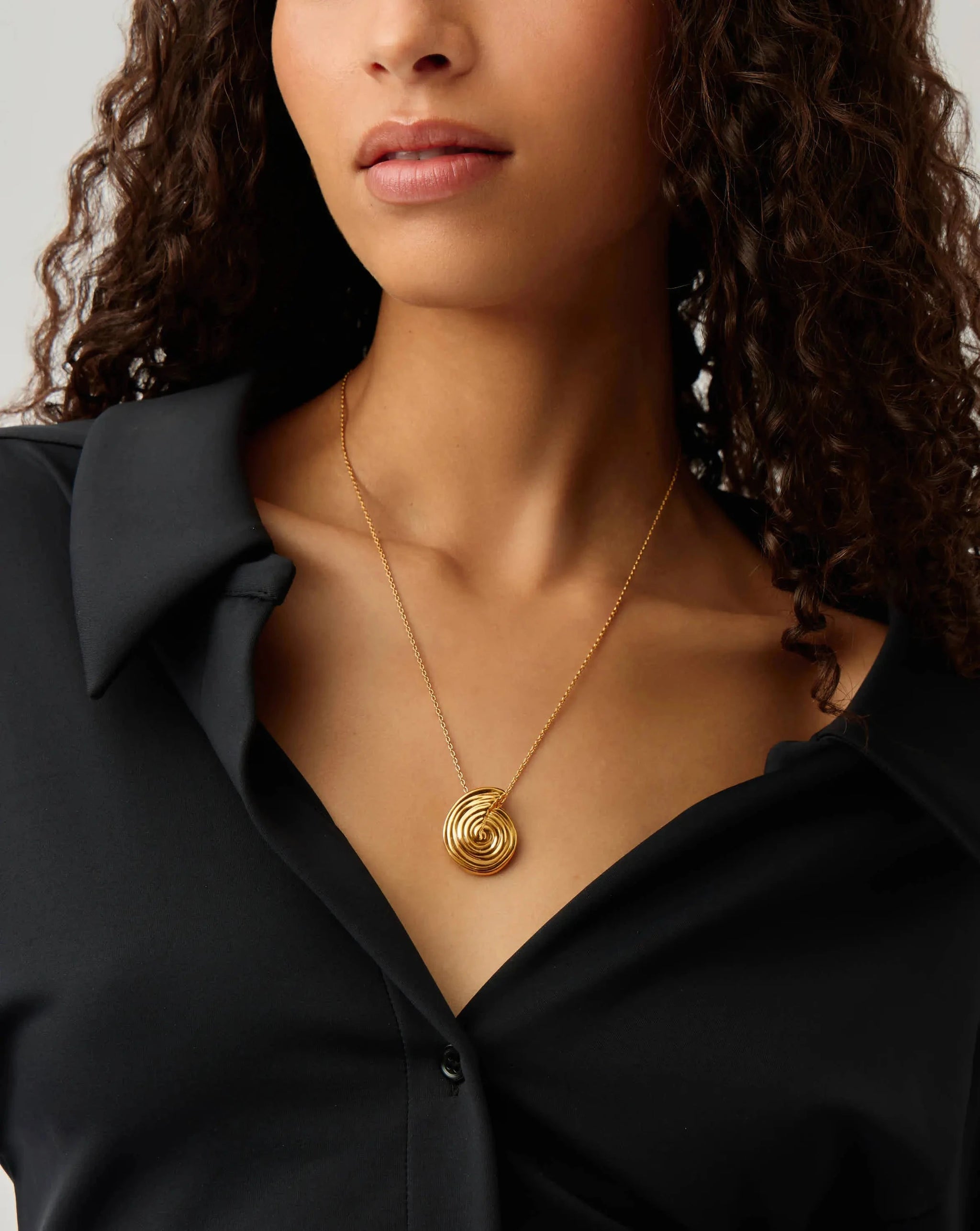 Spiral Large Pendant Necklace | 18ct Gold Plated Necklaces Missoma