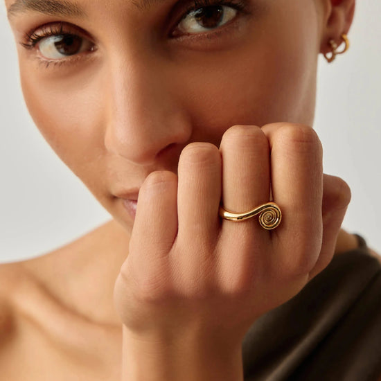 Spiral Stacking Ring | 18ct Gold Plated Rings Missoma