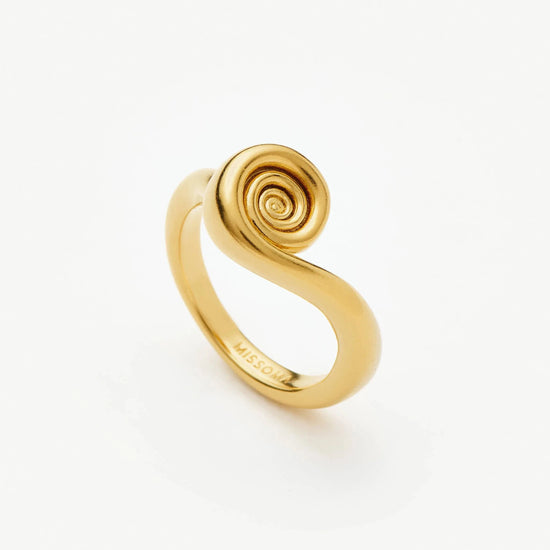Spiral Stacking Ring | 18ct Gold Plated Rings Missoma
