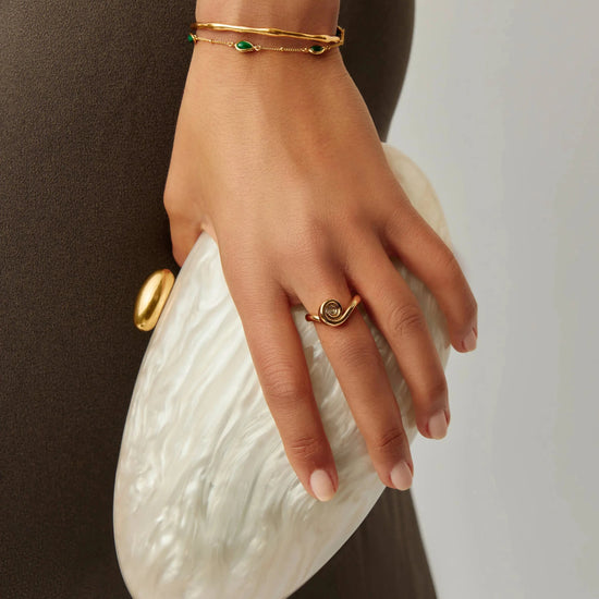 Spiral Stacking Ring | 18ct Gold Plated Rings Missoma