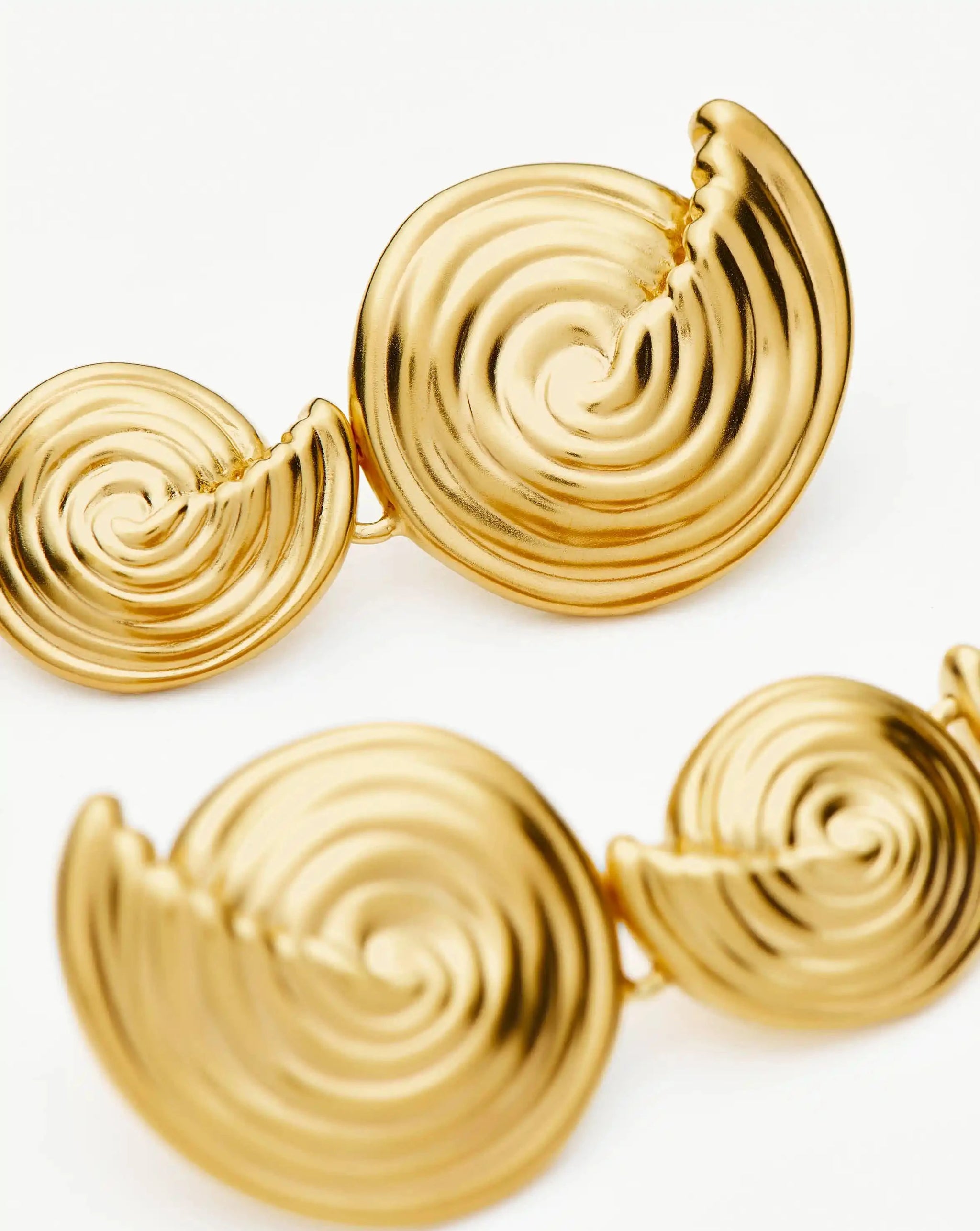 Spiral Statement Drop Earrings | 18ct Gold Plated Earrings Missoma