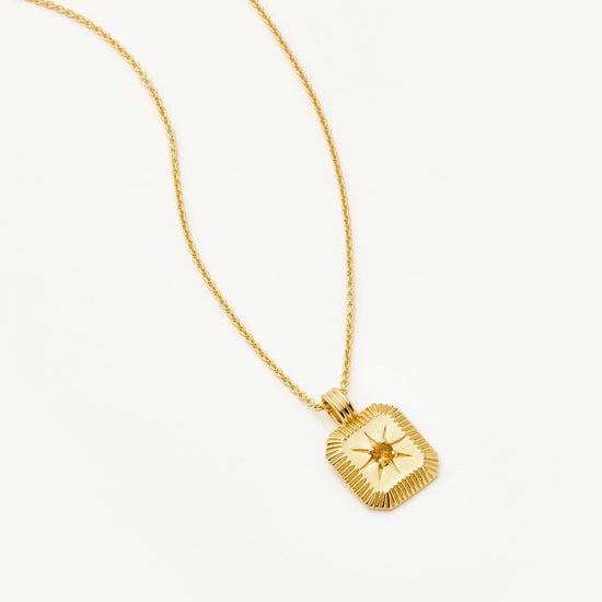 Star Ridge Birthstone Pendant Necklace | 18ct Gold Vermeil/Citrine Necklaces Missoma