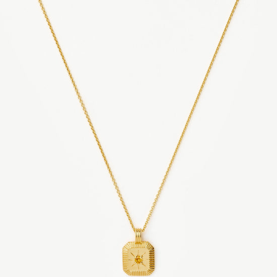 Star Ridge Birthstone Pendant Necklace | 18ct Gold Vermeil/Citrine Necklaces Missoma